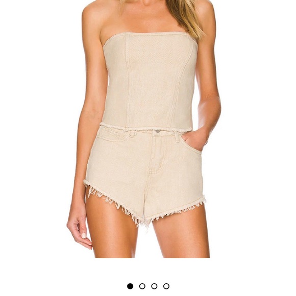 domonique strapless denim top and shorts - Picture 1 of 4